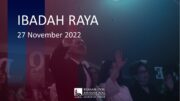 Ibadah Minggu 27 November 2022 (Pdt. Winter Lawere)