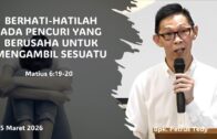 Jangan Permalukan Dirimu Karena Tuhan Tidak Pernah Mempermalukanmu (Bpk. Stevanus)
